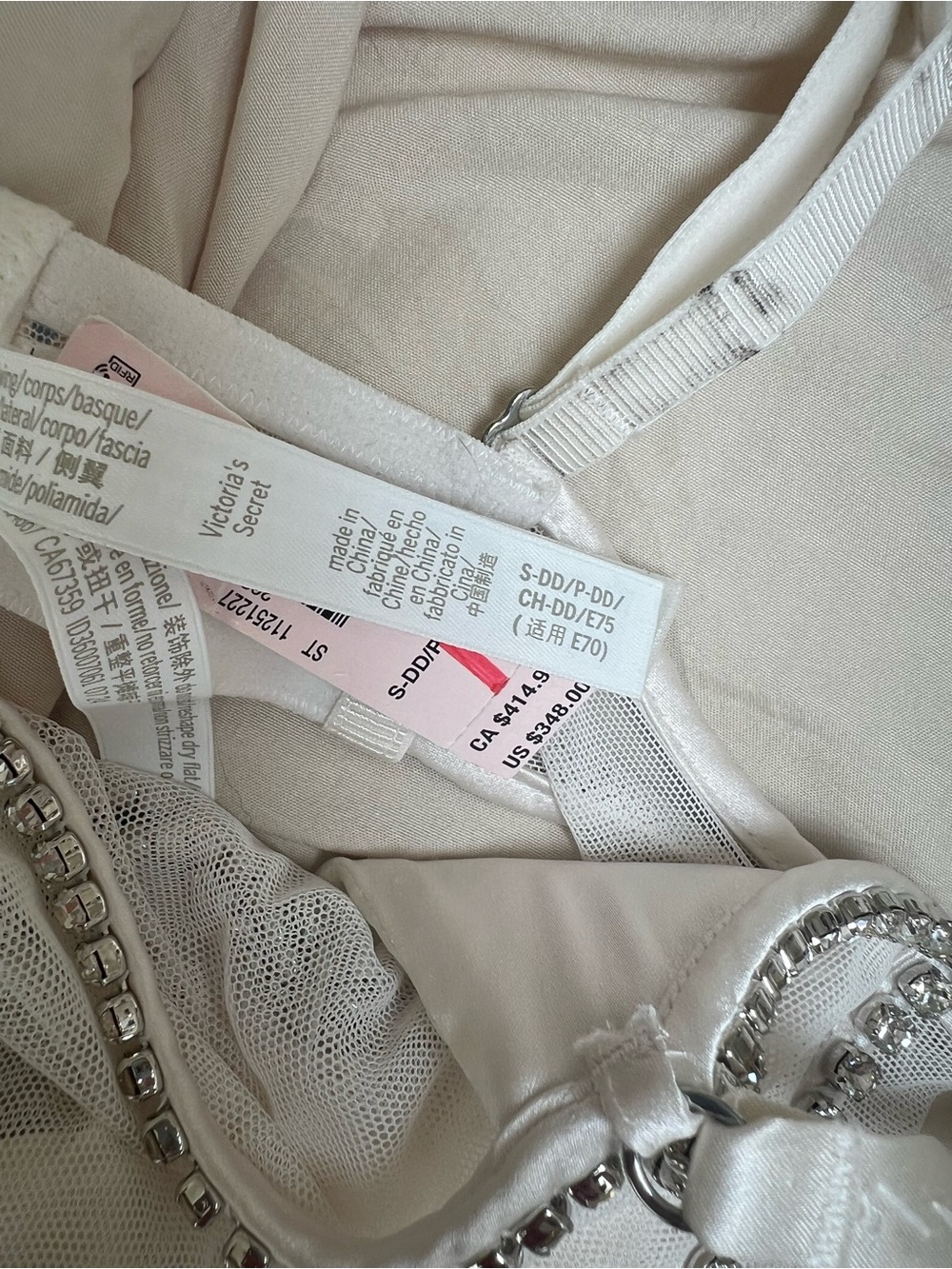 Victoria's Secret Ivory Crystal-Embellished Lingerie Set - Picture 7 of 10